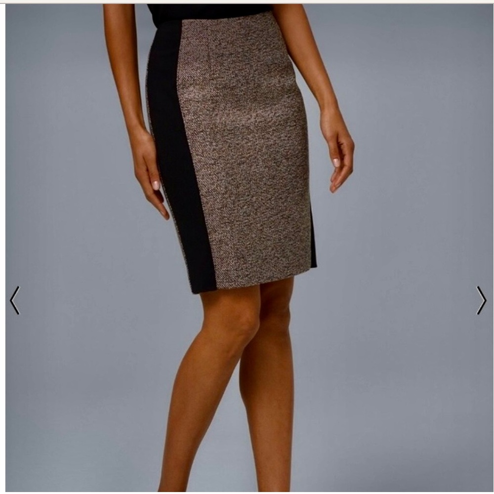 White House Black Market Tweed Side Panel Skirt 0